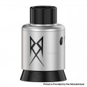 Authentic Thunder Cloud x GrimmGreen Recoil R3 TSC RDA Atomizer - Silver, SS + Aluminum, Single / Dual Coil, BF Pin, 24mm