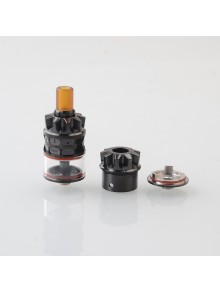 Rook Style RPGA Mesh / Cotton Deck RDTA Atomizer - Black, 3ml, BF Pin, 22mm Diameter