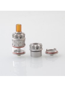 Rook Style RPGA Mesh / Cotton Deck RDTA Atomizer - Sandblasted Silver, 3ml, BF Pin, 22mm Diameter