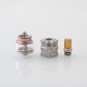 Rook Style RPGA Mesh / Cotton Deck RDTA Atomizer - Sandblasted Silver, 3ml, BF Pin, 22mm Diameter