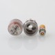 Rook Style RPGA Mesh / Cotton Deck RDTA Atomizer - Sandblasted Silver, 3ml, BF Pin, 22mm Diameter