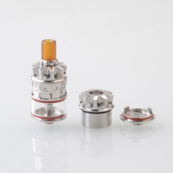 Rook Style RPGA Mesh / Cotton Deck RDTA Atomizer - Silver, 3ml, BF Pin, 22mm Diameter