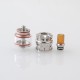 Rook Style RPGA Mesh / Cotton Deck RDTA Atomizer - Silver, 3ml, BF Pin, 22mm Diameter