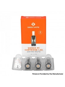 [Ships from Bonded Warehouse] Authentic GeekVape Wenax M1 Pod Cartridge With Filter - 2ml, 1.2ohm (4 PCS)