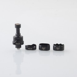 KILLAB Style RBA Bridge for SXK BB / Billet Box Mod Kit / Boro w/ 4 PCS Rings - Black, Air Pin 1.2 / 2.0 / 2.5 / 3.0 / 3.5mm