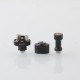 KILLAB Style RBA Bridge for SXK BB / Billet Box Mod Kit / Boro w/ 4 PCS Rings - Black, Air Pin 1.2 / 2.0 / 2.5 / 3.0 / 3.5mm