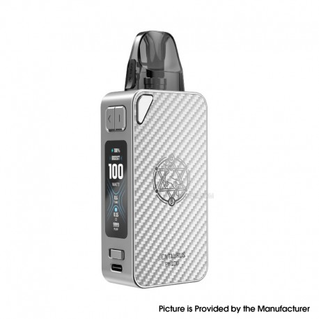 [Ships from Bonded Warehouse] AuthenticLost Vape Centaurus PM100 100W Pod Mod Kit - Carbon Silver, VW 5~100W, 4500mAh, 5ml