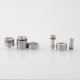 JIAN Flash RTA Atomizer with 13 Air Pins Full Kit - Silver, 316SS + Glass + PC, 4.5ml / 6ml, 22mm Diameter
