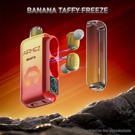 [Ships from AU Warehouse] Authentic AiRMEZ Xbeats 40K Disposable Vape Kit - Banana Taffy Freeze, 20ml, 1000mAh, 50mg