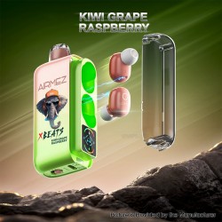 [Ships from AU Warehouse] Authentic AiRMEZ Xbeats 40K Disposable Vape Kit - Kiwi Grape Raspberry, 20ml, 1000mAh, 20mg