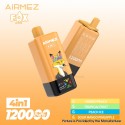 [Ships from EU-1 Warehouse] Authentic AiRMEZ Fox 4in1 120K Disposable Vape Kit - Mango Peach +Tropical Fruit, 650mAh, 60ml, 50mg