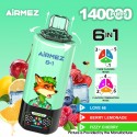 [Ships from EU-1 Warehouse] Authentic AiRMEZ Fox 6 in 1 140K Disposable Vape Kit - Love 66 + Berry Lemonade, 650mAh, 45ml