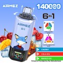 [Ships from EU-1 Warehouse] Authentic AiRMEZ Fox 6 in 1 140K Disposable Vape Kit - Cherry + Cola Ice + Mango Ice, 650mAh, 45ml