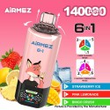 [Ships from EU-1 Warehouse] Authentic AiRMEZ Fox 6 in 1 140K Disposable Vape Kit - Strawberry Ice + Pink Lemonade + Bingo Crush
