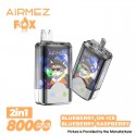 [Ships from EU-1 Warehouse] Authentic AiRMEZ FOX 2 IN 1 80K Disposable Vape Kit - Blueberry On Ice + Blueberry Raspberry, 650mAh