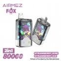 [Ships from EU-1 Warehouse] Authentic AiRMEZ FOX 2 IN 1 80K Disposable Vape Kit - Strawberry Kiwi + Strawberry Ice, 650mAh, 30ml