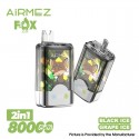 [Ships from EU-1 Warehouse] Authentic AiRMEZ FOX 2 IN 1 80K Disposable Vape Kit - Grape Ice + Black Ice, 650mAh, 30ml