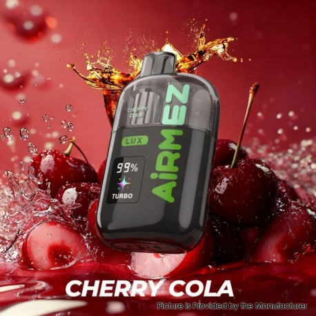 [Ships from EU-1 Warehouse] Authentic AiRMEZ lux 60k Disposable Vape Kit - Cherry Cola, 650mAh, 30ml, 20mg
