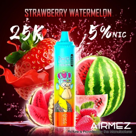 [Ships from EU-1 Warehouse] Authentic AiRMEZ Tornado 25k Disposable Vape Kit - Strawberry Watermelon, 650mAh, 25ml, 50mg