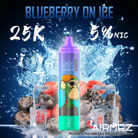 [Ships from EU-1 Warehouse] Authentic AiRMEZ Tornado 25k Disposable Vape Kit - Blueberry On Ice, 650mAh, 25ml, 50mg