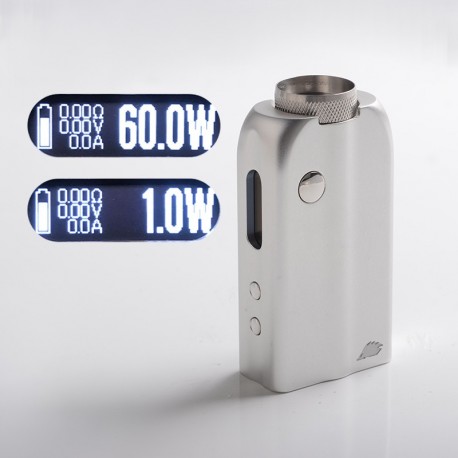 SXK Scud TT Style DNA 60W TC VW Vape Box Mod - Silver, Aluminum Alloy, 1~60W, 1 x 18650, Evolv DNA 60 Chipset