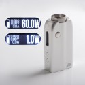 SXK Scud TT Style DNA 60W TC VW Vape Box Mod - Silver, Aluminum Alloy, 1~60W, 1 x 18650, Evolv DNA 60 Chipset