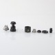 Skyline-R Style RTA Final Edition Rebuildable Tank Atomizer - Black, 3.2ml, 5 PCS Air Pins 0.8, 1.0, 1.2, 1.5, 2.0mm, 22mm