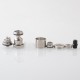 Skyline-R Style RTA Final Edition Rebuildable Tank Atomizer - Silver, 3.2ml, 5 PCS Air Pins 0.8, 1.0, 1.2, 1.5, 2.0mm, 22mm