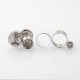 Rekavape Diplomat V1.5 Style MTL RTA Atomizer - Silver, 316SS + PC / PEI, 6.2ml, 3 PCS Air Pins:1.2, 1.5, 1.8mm, 23mm