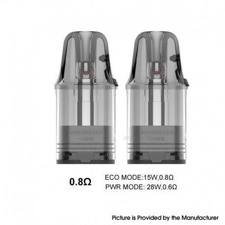 [Ships from Bonded Warehouse] Authentic Vaporesso Vibe Pod Cartridge for Vibe Nano Pro Kit - 4.5ml, 0.8ohm, Top Fill (2 PCS)
