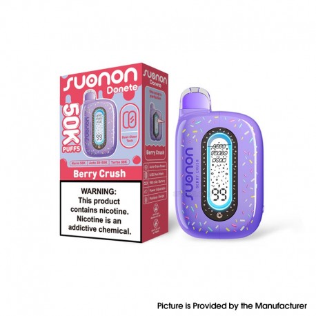 [Ships from Bonded Warehouse] Authentic SUONON Donete 50K Disposable Vape Kit - Berry Crush 50mg, 900mAh, 20ml, 50K Puffs