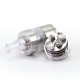 SXK Four One Five 415 RTA Virtuous Style Atomizer - Silver, 3.3ml, Air Pin 2 x 0.8mm, 1 x 1mm, 1 x 1.4mm, 3 x 0.8mm, 22mm Dia
