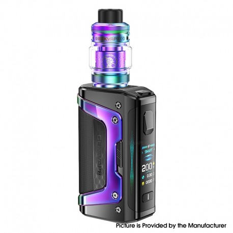 [Ships from Bonded Warehouse] Authentic GeekVape Aegis Legend 5 Mod with Z Sub-Ohm Tank 5 - Aurora Rainbow, 5~200W, 2 x 18650