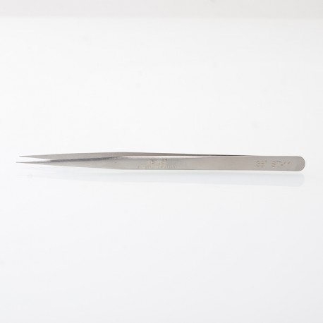 Authentic VETUS ST-11 HRC 38 Professional Tweezers Tool Non-magnetic Stainless Steel Pointed Tip - Silver