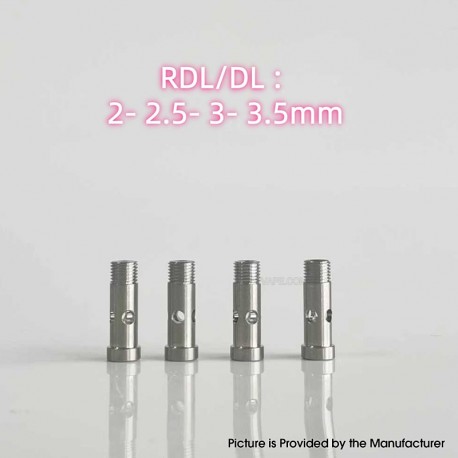 Rekavape Replacement RDL / DL AFC Air Pin Set for Monarchy OST-R Moyard Style MTL RTA - 2mm, 2.5mm, 3mm and 3.5mm (4 PCS)