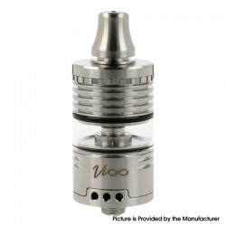 YFTK Vico Style MTL / RDL RTA Rebuildable Tank Atomizer - Silver, 4ml, 22mm Diameter
