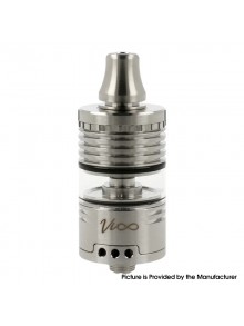 YFTK Vico Style MTL / RDL RTA Rebuildable Tank Atomizer - Silver, 4ml, 22mm Diameter