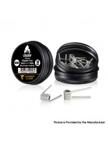 Authentic Thunder Cloud Blaze MTL Ni80 3-Core Fused Clapton - 0.45ohm, 30Ga x 3 + 38Ga (10 PCS)