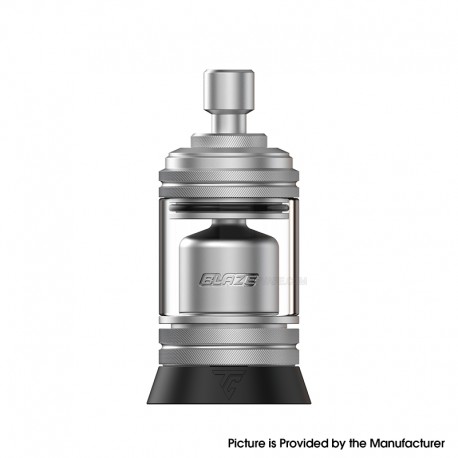 Authentic Thunder Cloud X MikeVapes Blaze MTL RTA Atomizer - Silver, Single Coil, 3.0ml, 22mm Diameter