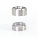 SXK Replacement Combi Tank Tube for SXK VAPE SYSTEM BY-KA V.11 V11 Style RTA Atomizer - Silver, SS + PC