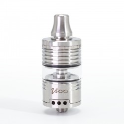 SXK Vico Style MTL / RDL RTA Rebuildable Tank Atomizer - Silver, 4ml, 22mm Diameter