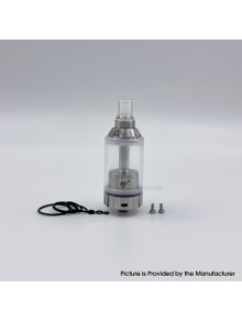 YFTK BY-KA V.11 V11 Style MTL RTA Atomizer Standard Set - Silver, 316SS + PCTG, Air Pins 1.0 / 1.2 / 1.5mm, 23mm Diameter
