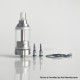 Rekavape BY-KA V.11 V11 Style MTL RTA Atomizer Standard Set - Silver, 316SS + PC, 5ml, Air Pins 1.2 / 1.4 / 1.7mm, 23mm Diameter