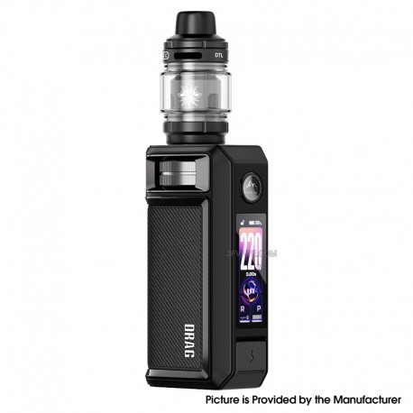[Ships from Bonded Warehouse] Authentic VOOPOO Drag 6 220W Mod Kit with Uforce-X Tank II - Black, 4400mAh, VW 5~220W, 5ml