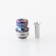Rekavape Mission XV Mini Nuke V2 Style Boro BB Drip Tip Set for BB / Billet Boro Mod - Ebtropic, Titanium + Stainless Steel