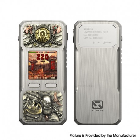[Ships from Bonded Warehouse] Authentic BD Vape Mod Rayden 220W Box Mod - Orgrim, VW 5~220W, 2 x 18650