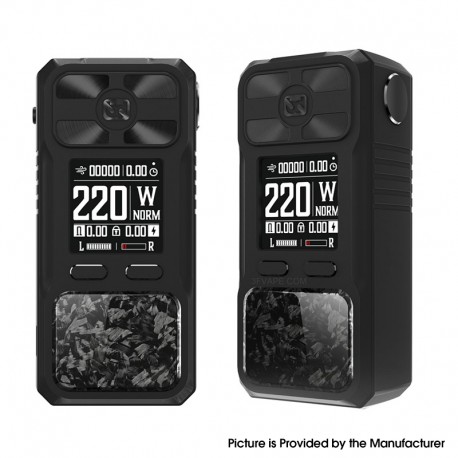 [Ships from Bonded Warehouse] Authentic BD Vape Mod Rayden 220W Box Mod - Black Carbon Fiber, VW 5~220W, 2 x 18650