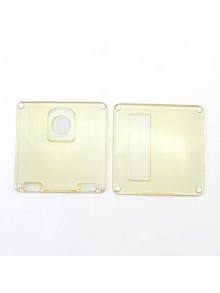 Authentic SXK Replacement Front + Back Cover Panel Plate for SXK Bantam V3 Box Mod Kit - Translucent Yellow, Acrylic