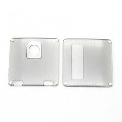 Authentic SXK Replacement Front + Back Cover Panel Plate for SXK Bantam V3 Box Mod Kit - Translucent Black, Acrylic