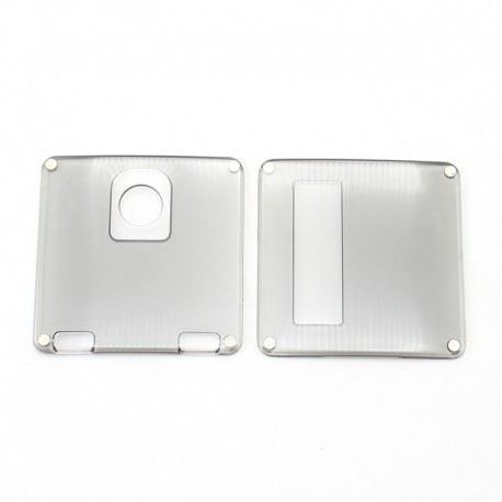 Authentic SXK Replacement Front + Back Cover Panel Plate for SXK Bantam V3 Box Mod Kit - Translucent Black, Acrylic